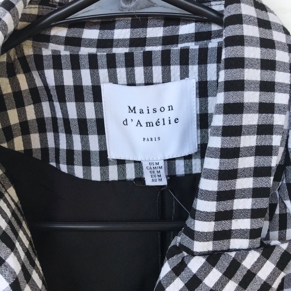 Maison d’Amelie Paris Gingham blazer size M - Picture 9 of 10